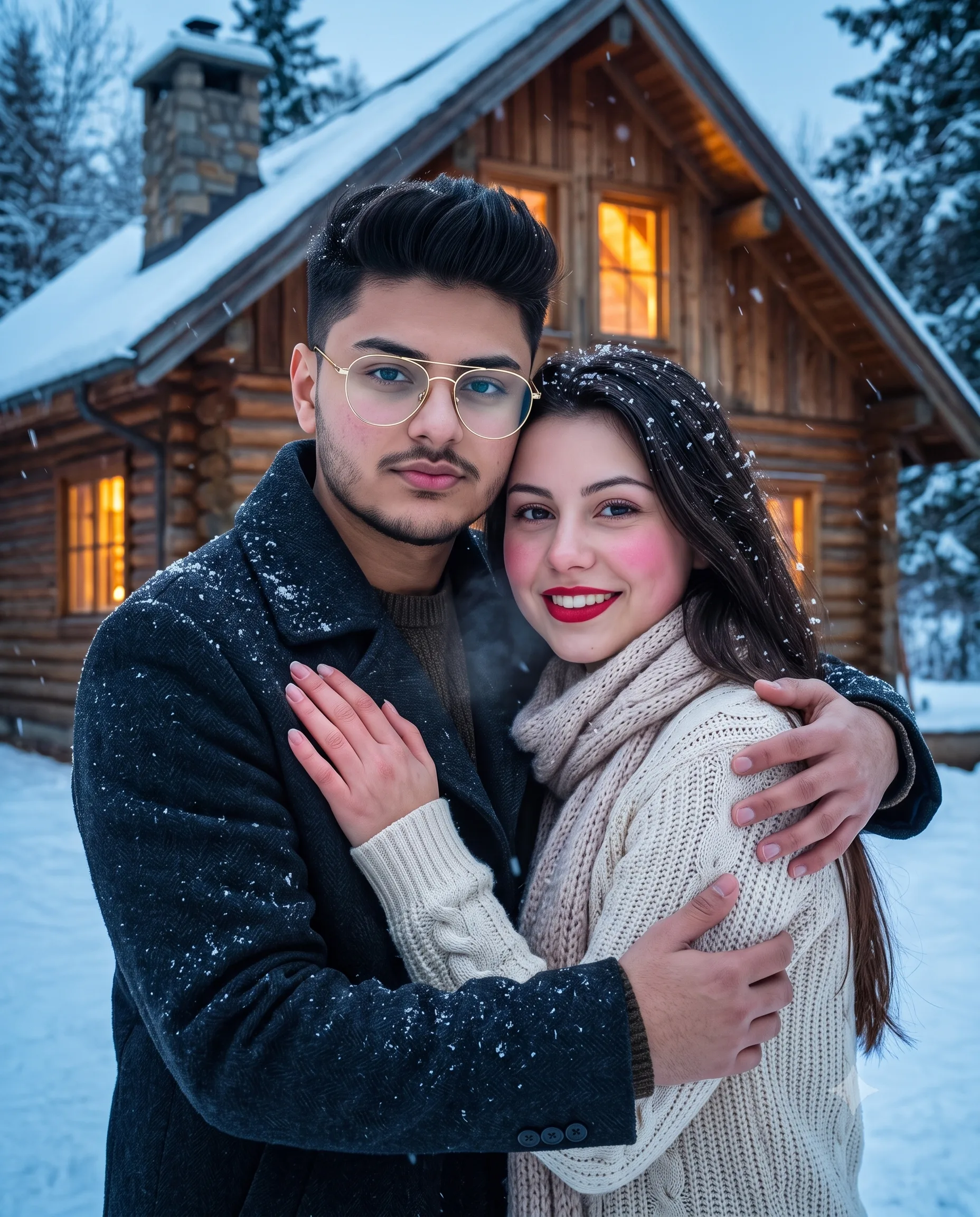 Retro style couple prompt example 4