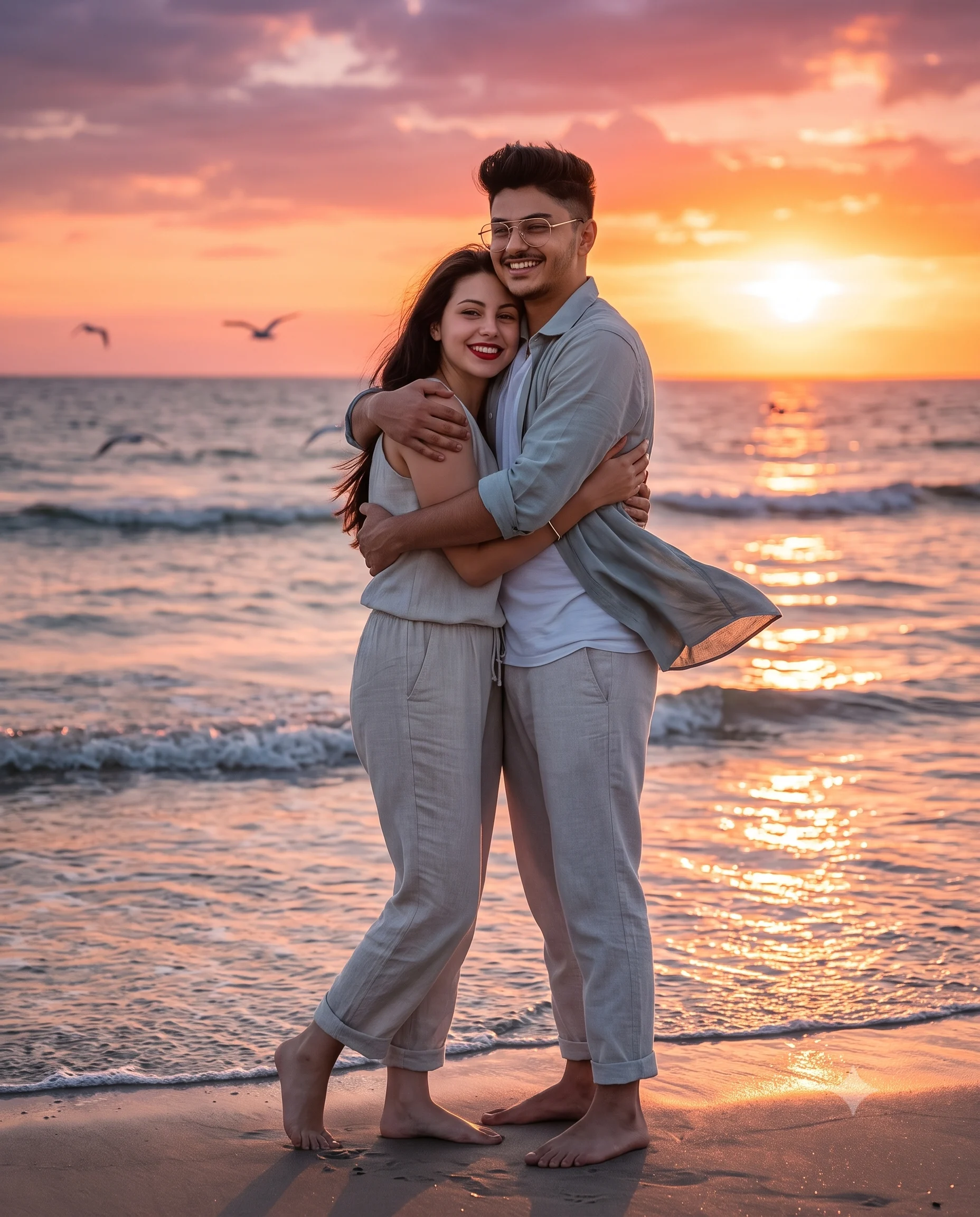 Retro style couple prompt example 5